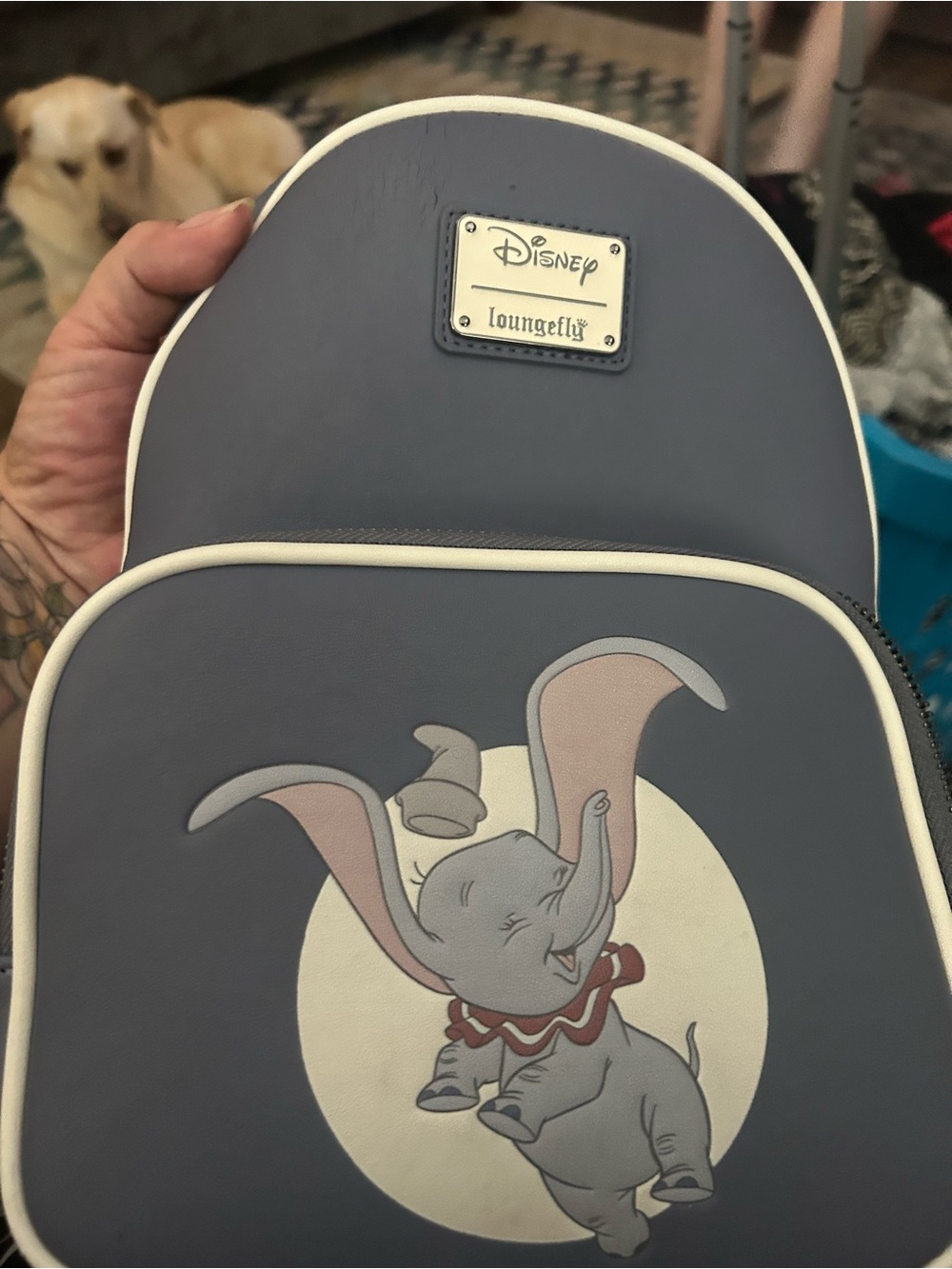 Disney x Loungefly Kids Dumbo Navy Mini Backpack